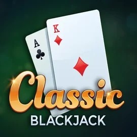Classic Blackjack slot logo by Red Tiger Gaming at Bison Casino