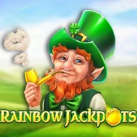 Rainbow Jackpots logo by Red Tiger Gaming at Bison Casino