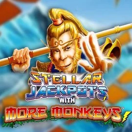 Stellar Jackpots with More Monkeys casino game by Lightning Box Game – featured logo at Bison Casino