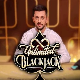 Unlimited Blackjack slot logo by Ezugi at Bison Casino